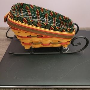Longaberger 1998 Dash Away Sleigh Basket Set